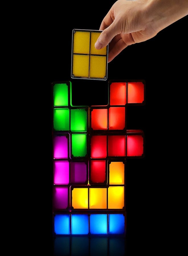 LOSCHEN Night Light,DIY Stackable LED 7 Colors Interlocking Induction Novelty Desk Lamp,3D Puzzle Magic Light Bright Toy for Kids Teens,Gamer Decor Ideal Gift - Image 1